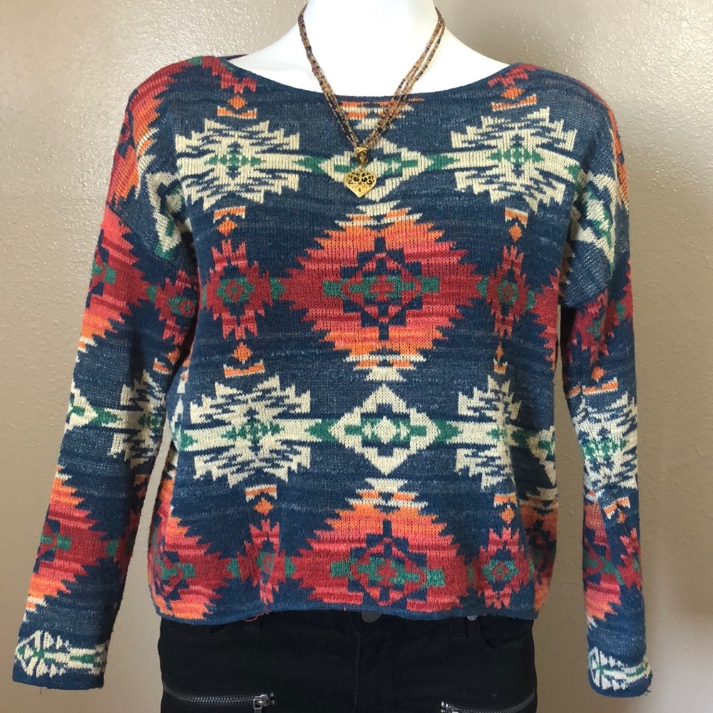 Denim & Supply cropped Aztec sweater